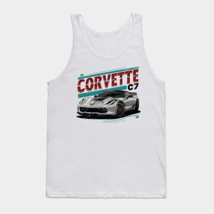 Corvette C7 Z06 JDM Drift Vintage Car Classic Tank Top